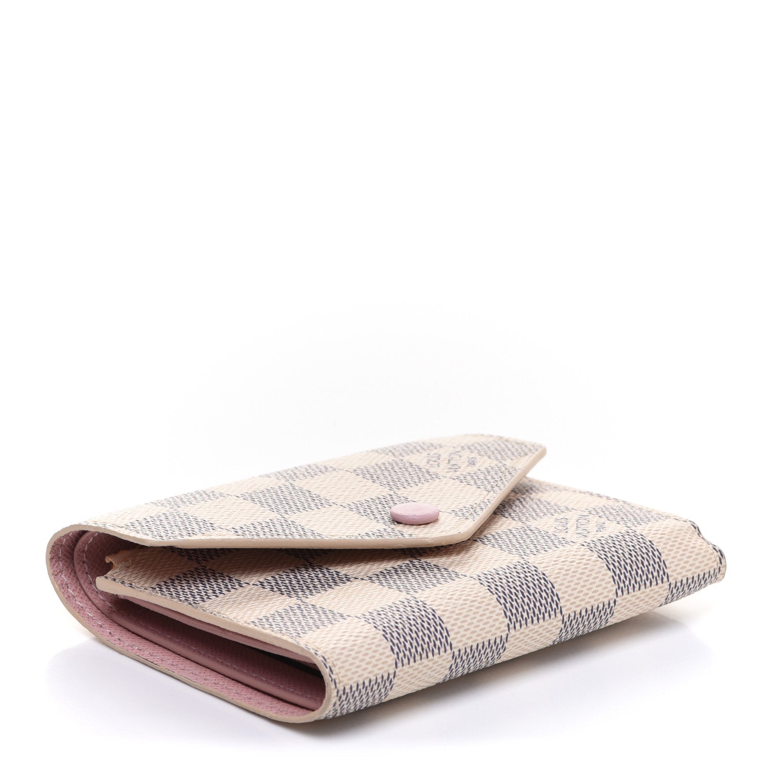 Louis Vuitton Damier Azur Victorine Wallet Rose Ballerine 4 of 8