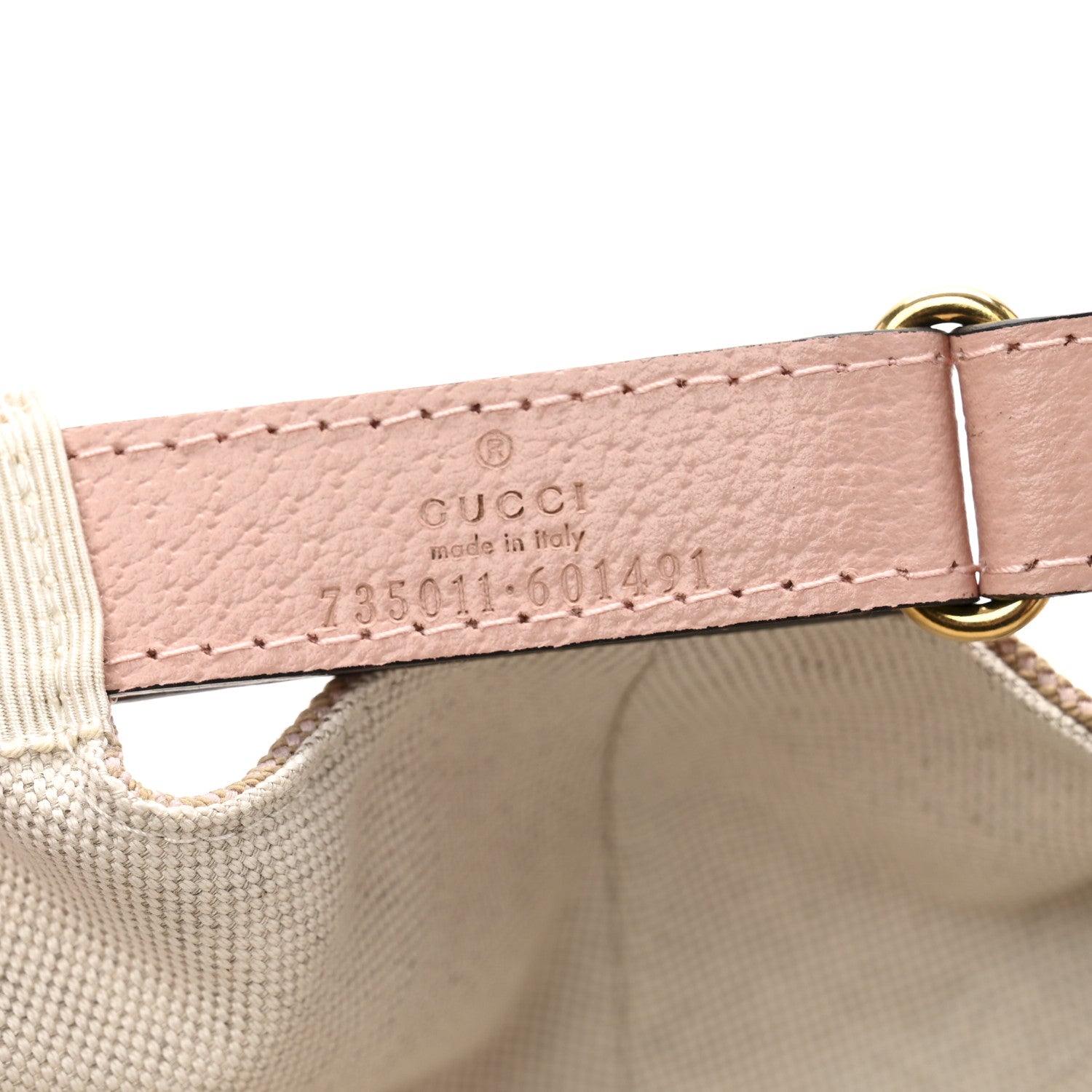 Gucci Monogram Jumbo GG Mosteri Baseball Hat S 56 Beige Light Pink 8 of 8