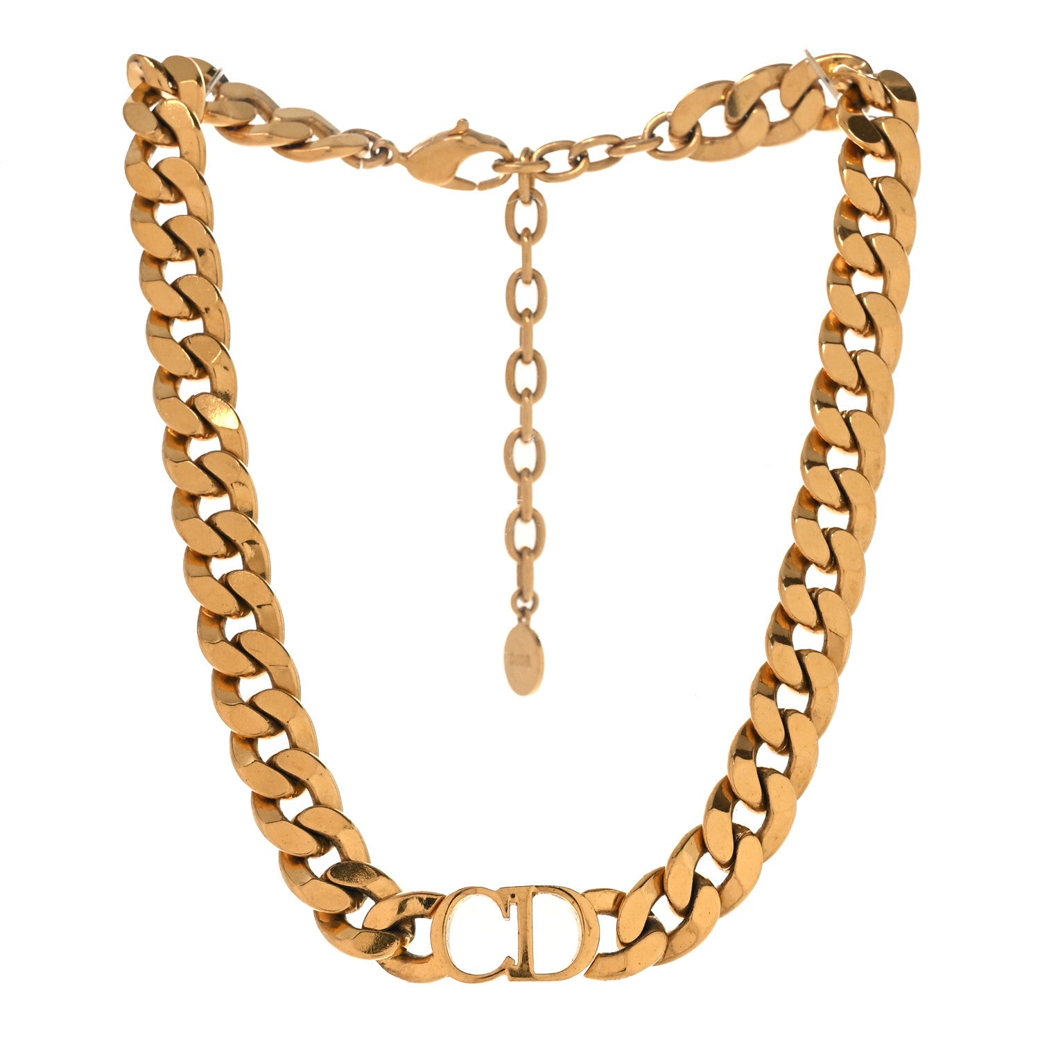 Christian Dior ダブルチェーンネックレス CD NECKLACE Christian Dior Metal CD Choker Necklace Gold 1867149 – FASHIONPHILE