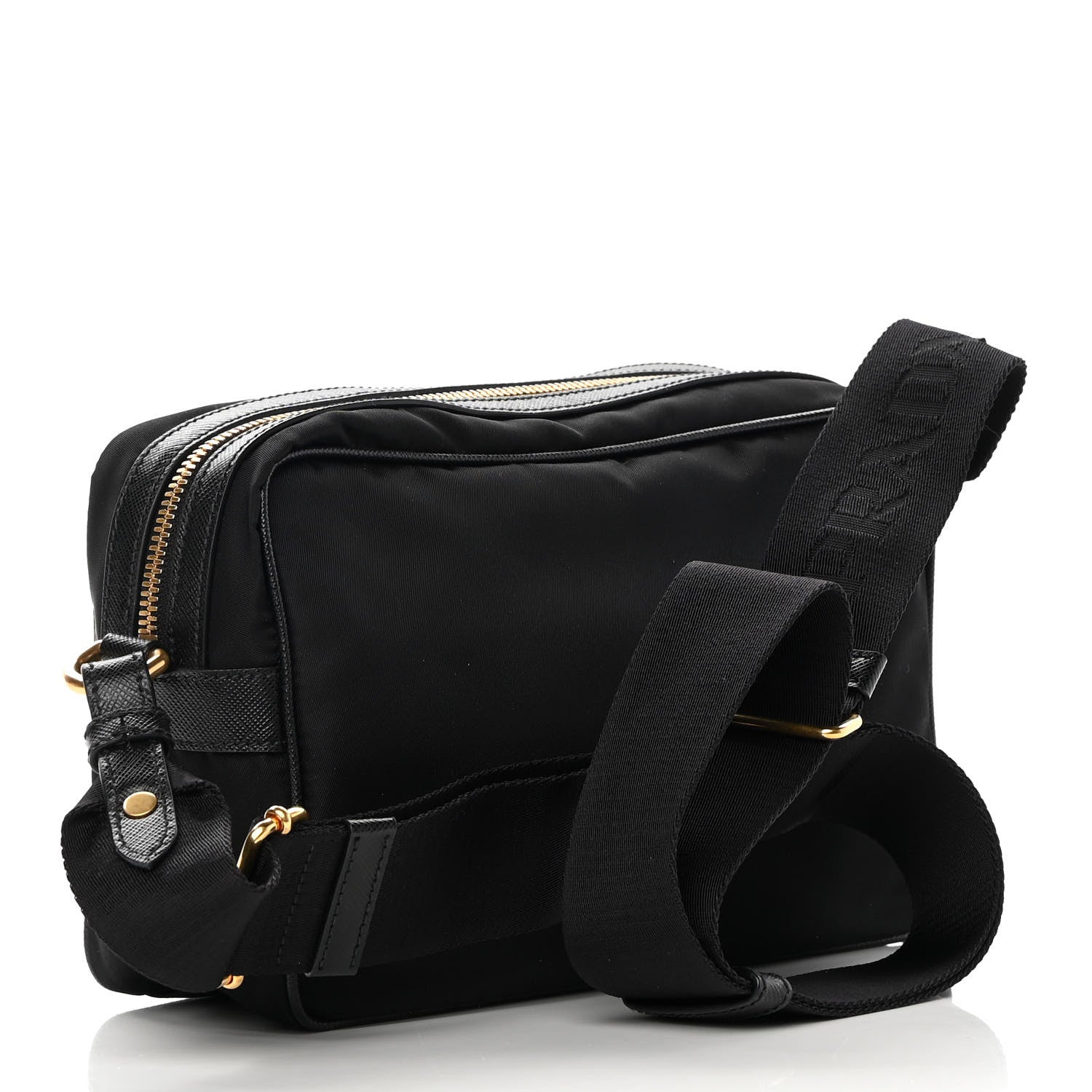 Prada Tessuto Nylon Soft Calf Camera Bag Black 3 of 12