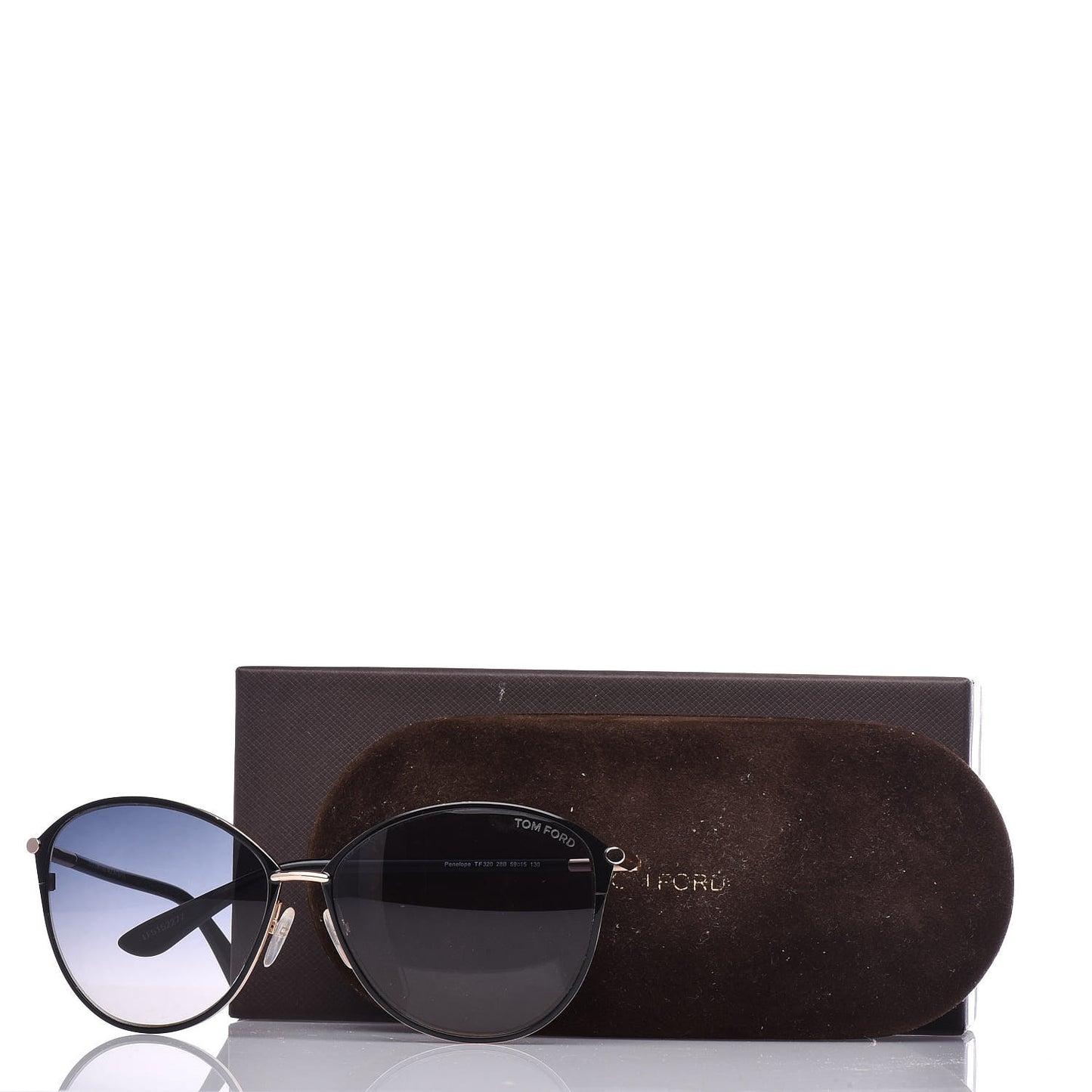 Penelope Vintage Round Sunglasses TF320 Black