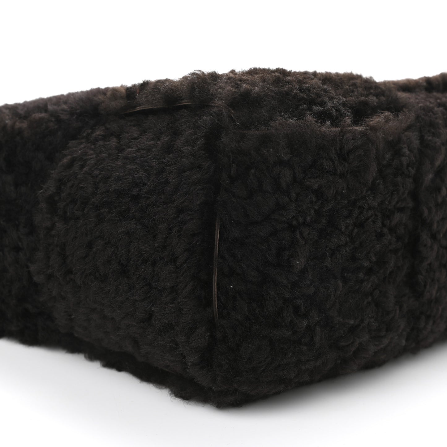 Shearling Intrecciato Arco Tote Fondant