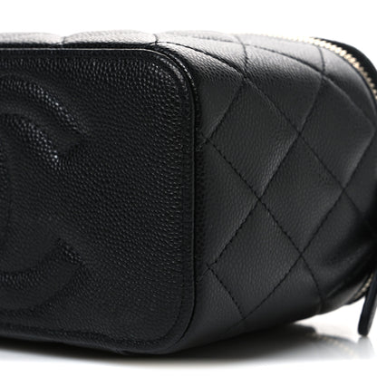 Chanel Caviar Quilted Small Vanity Case With Chain Black 10 of 10