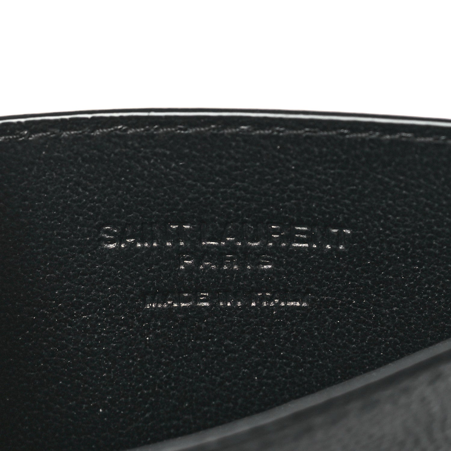 Saint Laurent Grain De Poudre Calfskin Uptown Card Holder Black 6 of 6