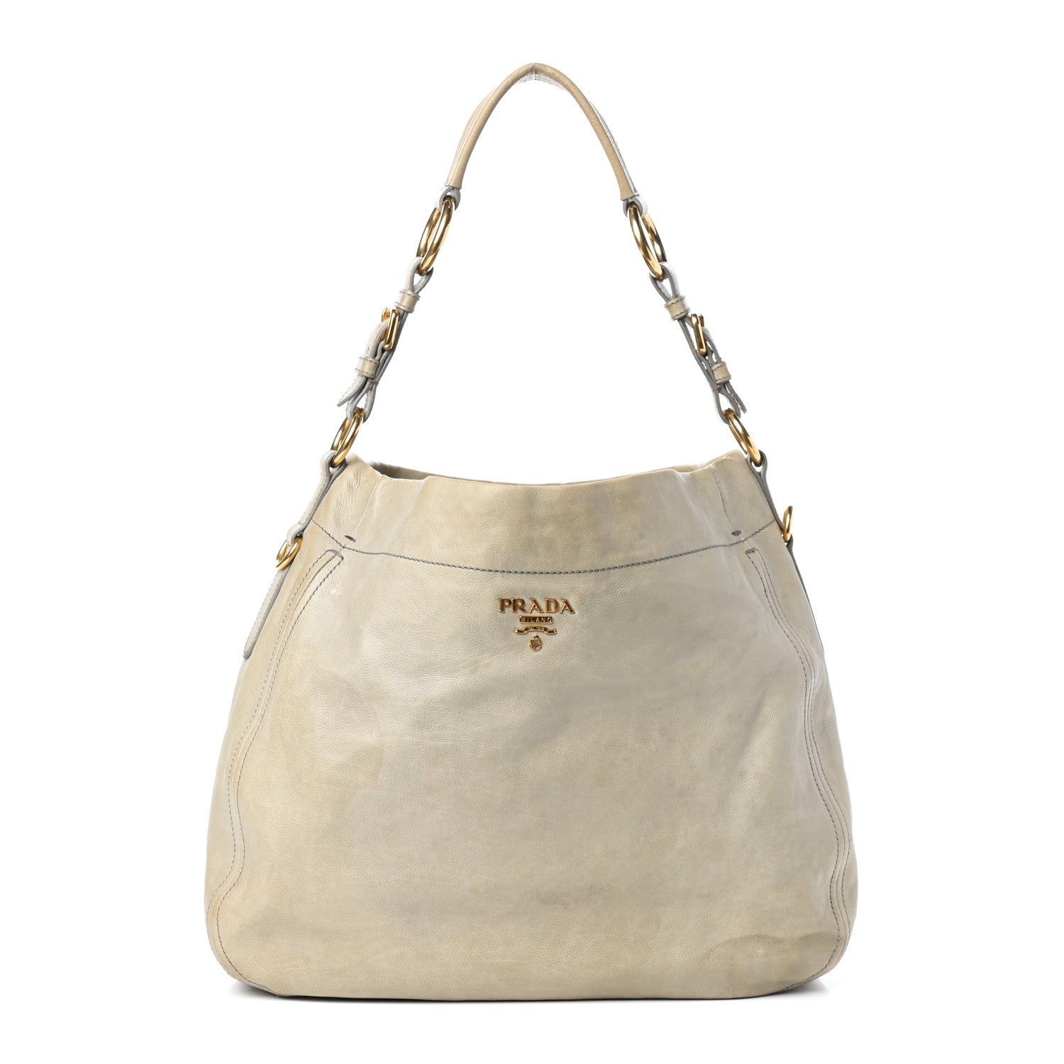Prada Vitello Hobo Sabbia 1 of 9