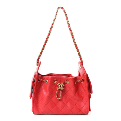 Chanel Caviar Quilted Mini Chanel 25 Handbag Red 1 of 11