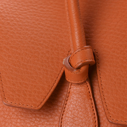 Celine Crisped Calfskin Mini Tie Knot Tote Burnt Orange 9 of 15