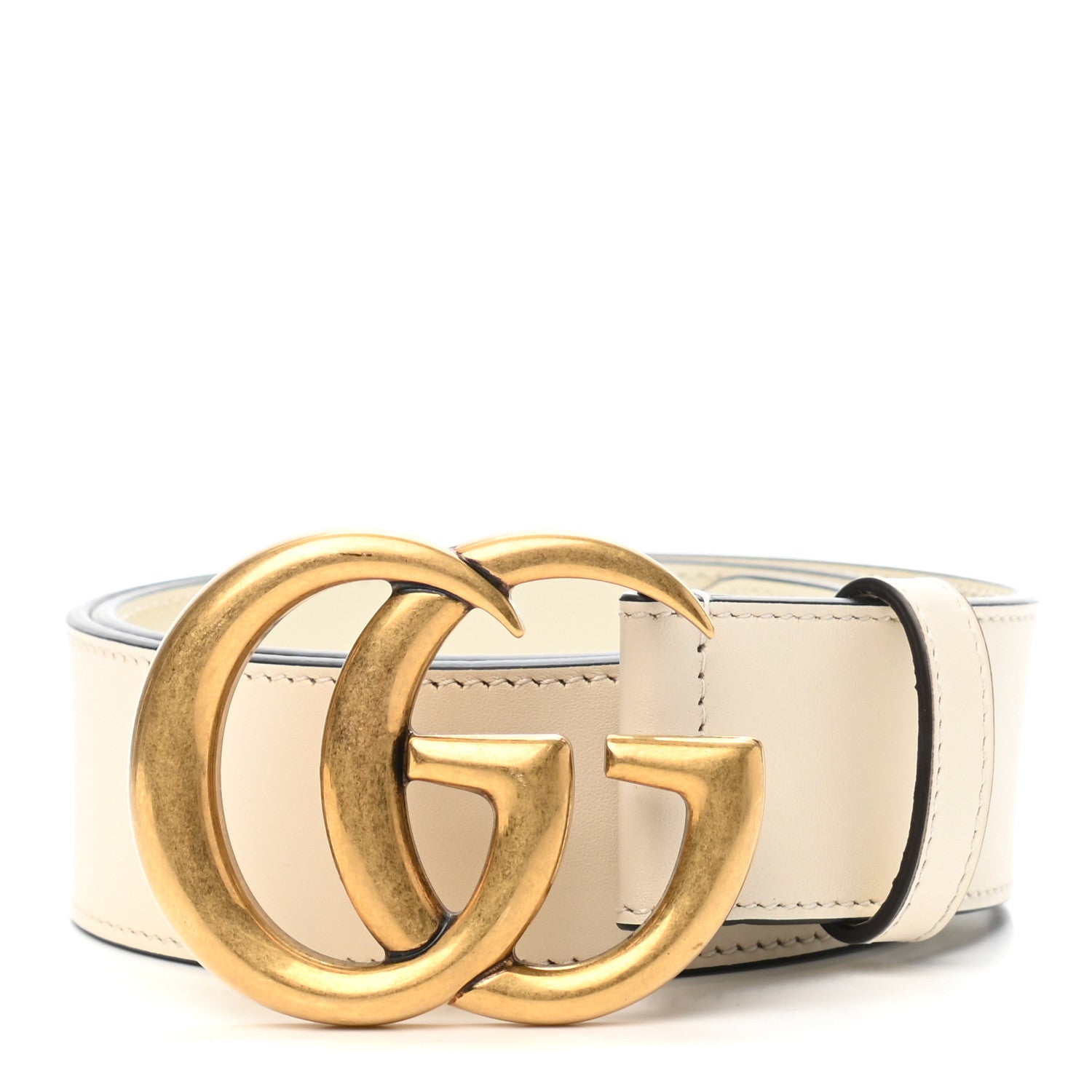 Gucci Calfskin Double G 40mm Belt 70 28 Mystic White 1 of 5