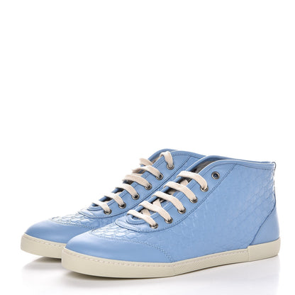 Gucci Microguccissima Mens High Top Sneakers 38.5 Mineral Blue 3 of 10
