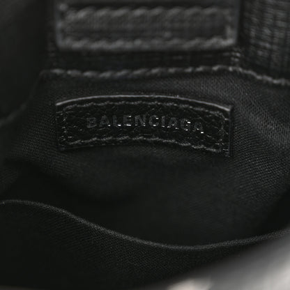 Balenciaga Squared Calfskin Logo Shopping Phone Holder Bag Black 6 of 11