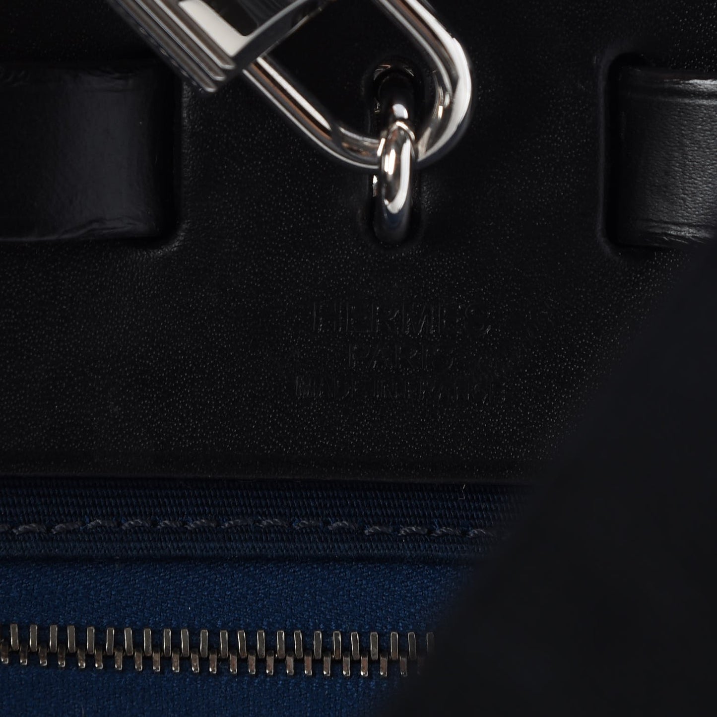 Toile Barenia Herbag Zip 31 PM Bleu de Prusse