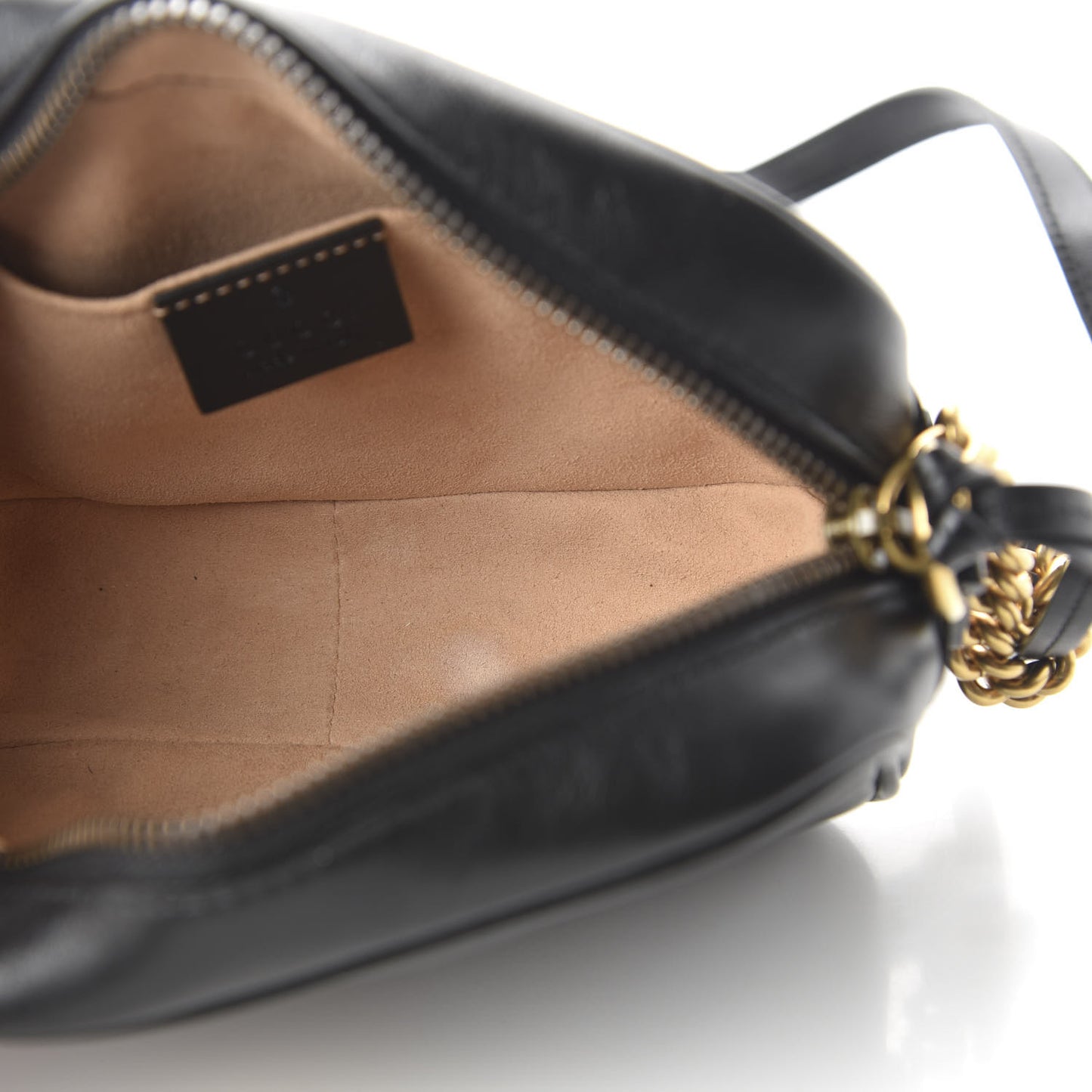 Calfskin Matelasse Mini GG Marmont Chain Shoulder Bag Black