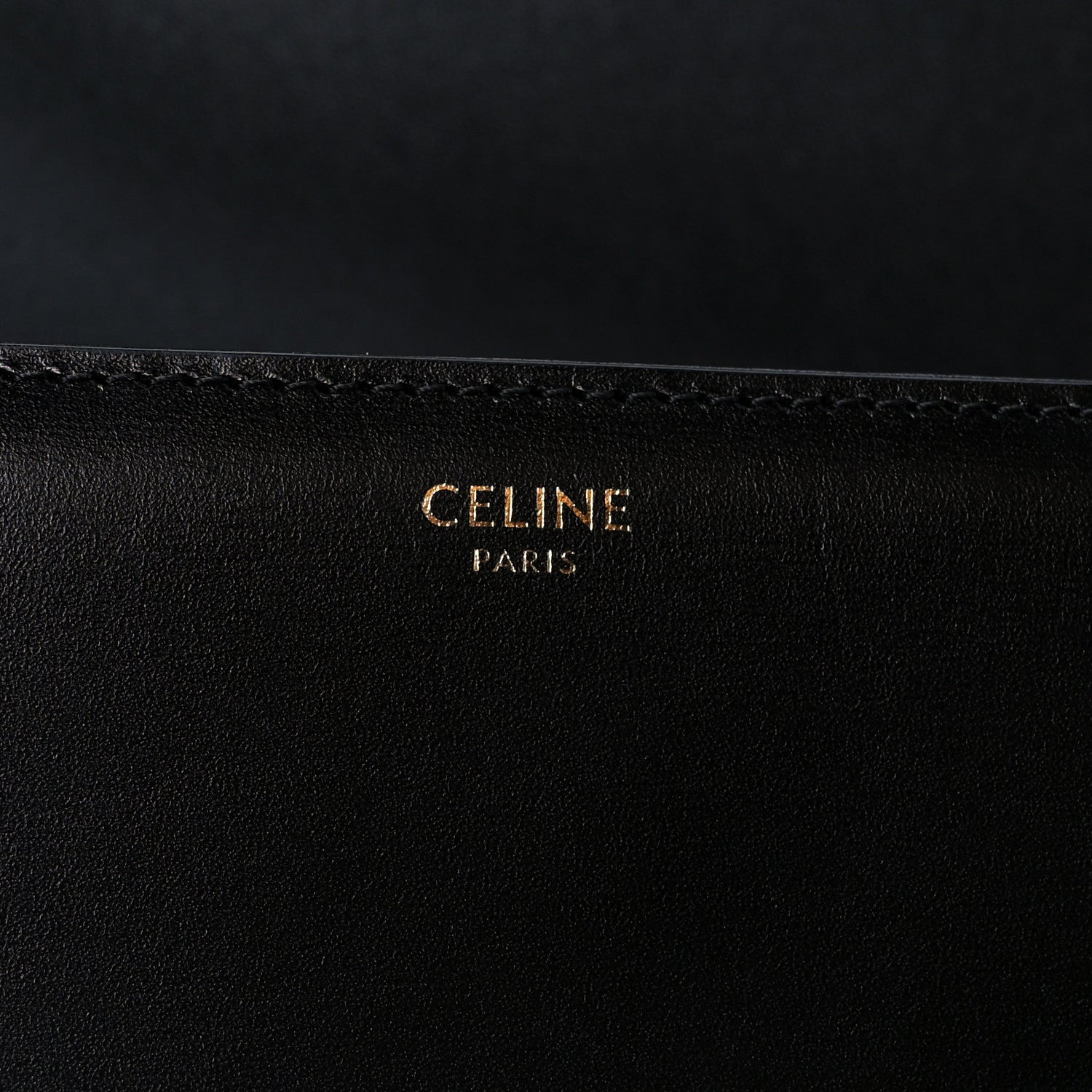 Celine Shiny Calfskin Medium Triomphe Black 7 of 11
