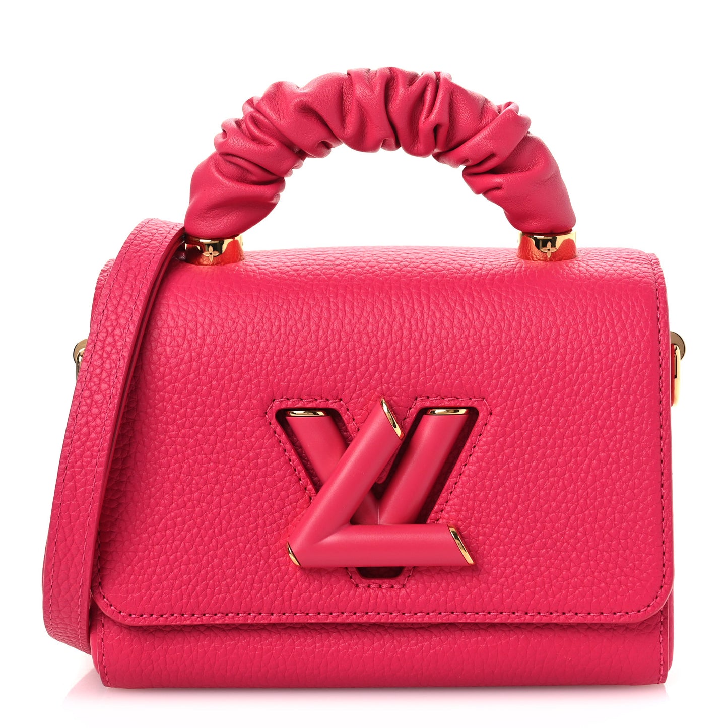 Taurillon Smooth Calfskin Scrunchie Twist One Handle PM Pondichery Pink