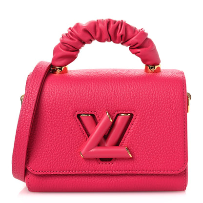 Louis Vuitton Taurillon Smooth Calfskin Scrunchie Twist One Handle PM Pondichery Pink 1 of 11