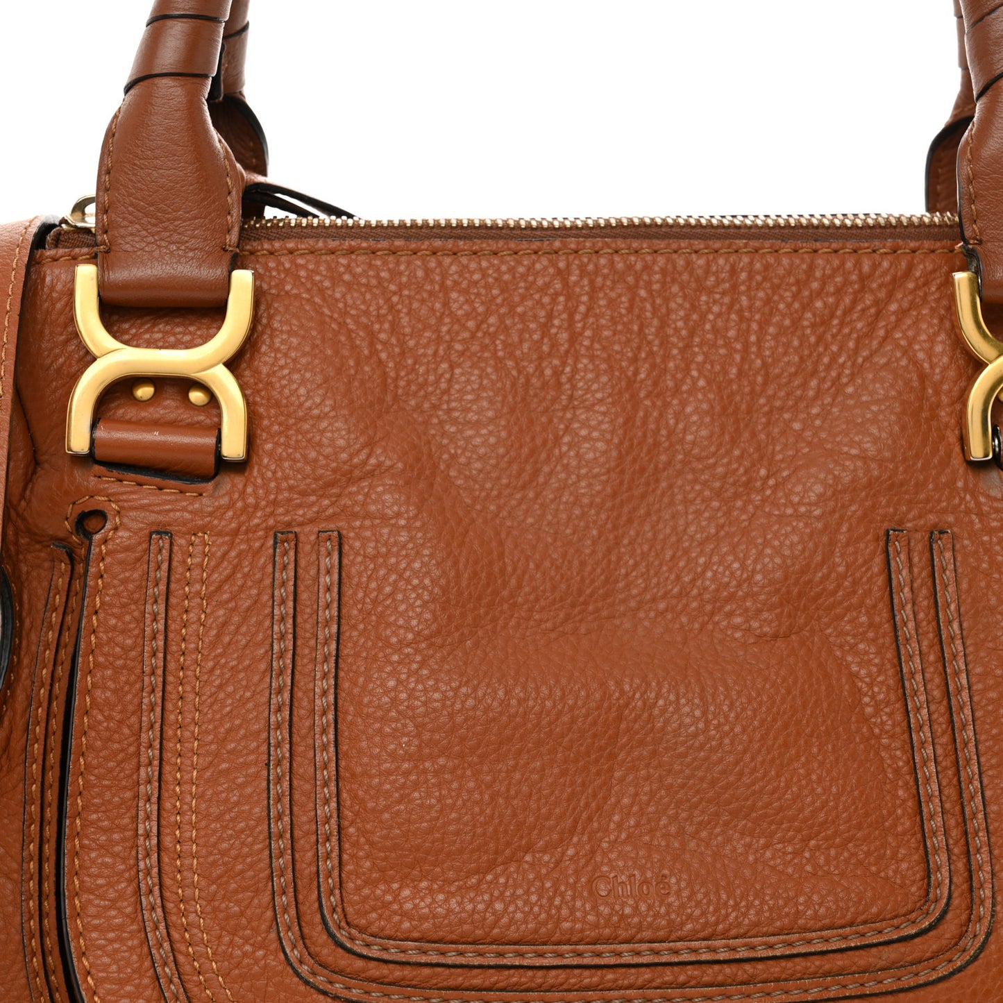 Calfskin Medium Marcie Satchel Tan