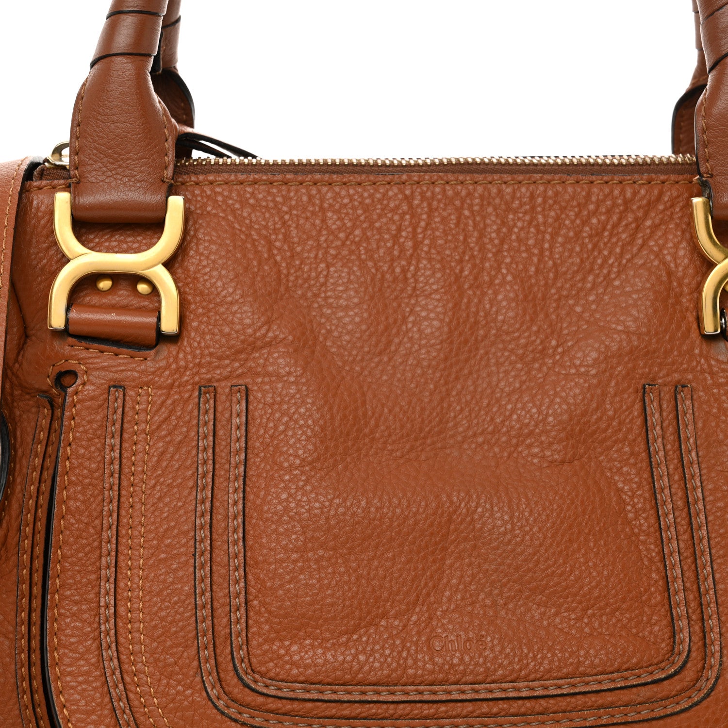 Chloe Calfskin Medium Marcie Satchel Tan 8 of 13