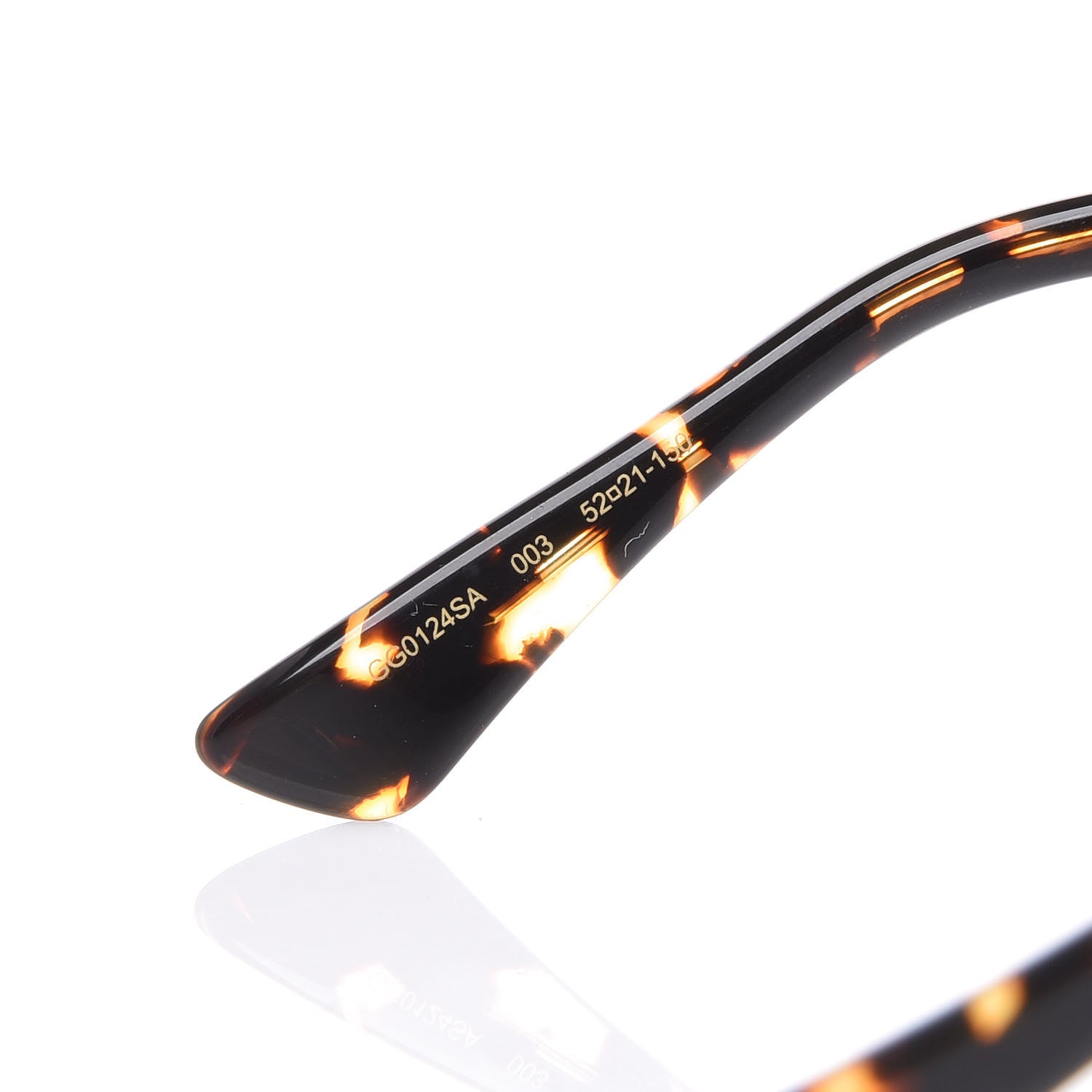 Gucci Round Avana Sunglasses GG0124SA Tortoise 5 of 8