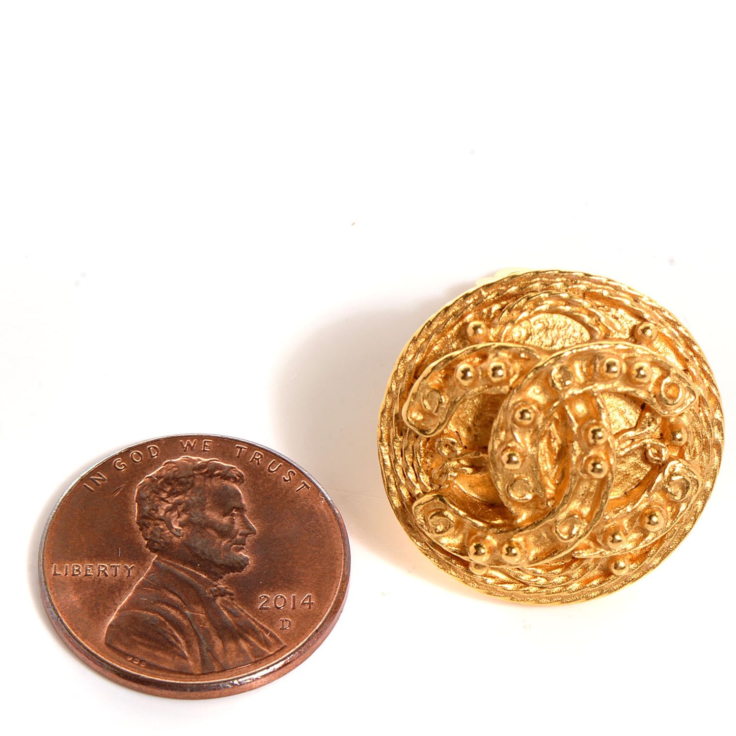 CC Clip On Earrings Gold