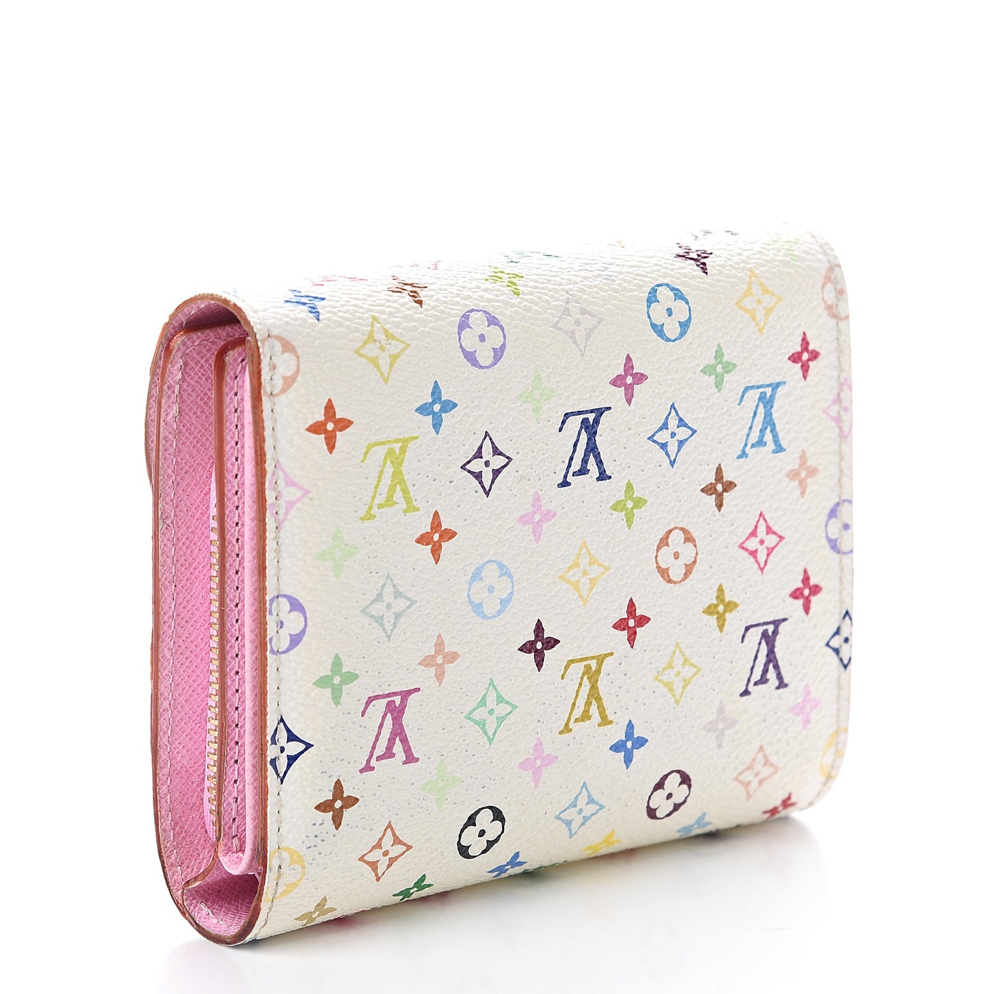 Monogram Multicolor Joey Wallet White Litchi