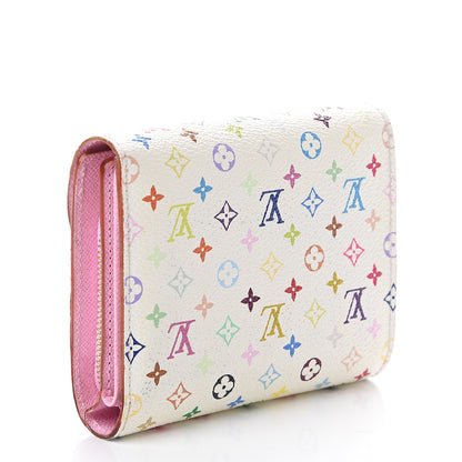 Louis Vuitton Monogram Multicolor Joey Wallet White Litchi 2 of 5