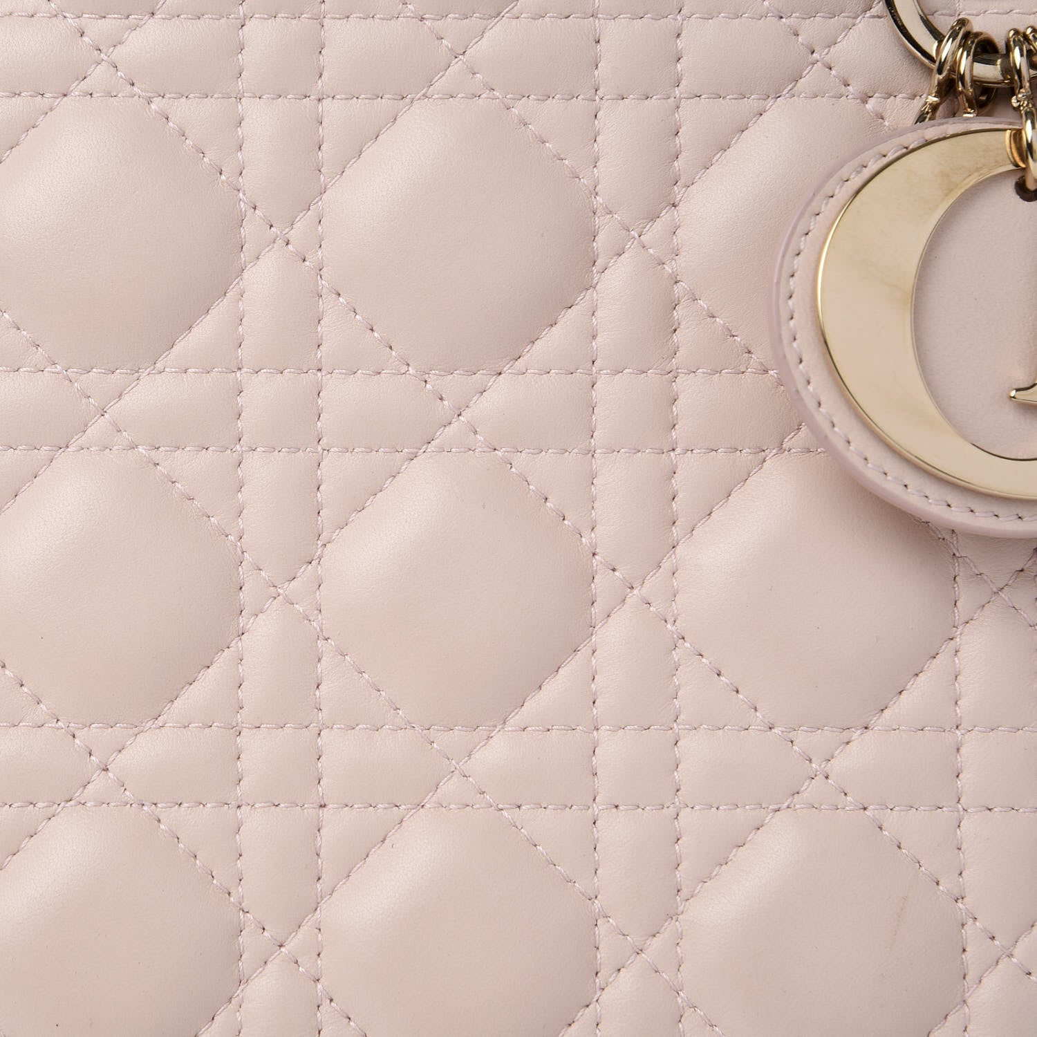 Christian Dior Lambskin Cannage Medium Lady Dior Light Pink 8 of 8