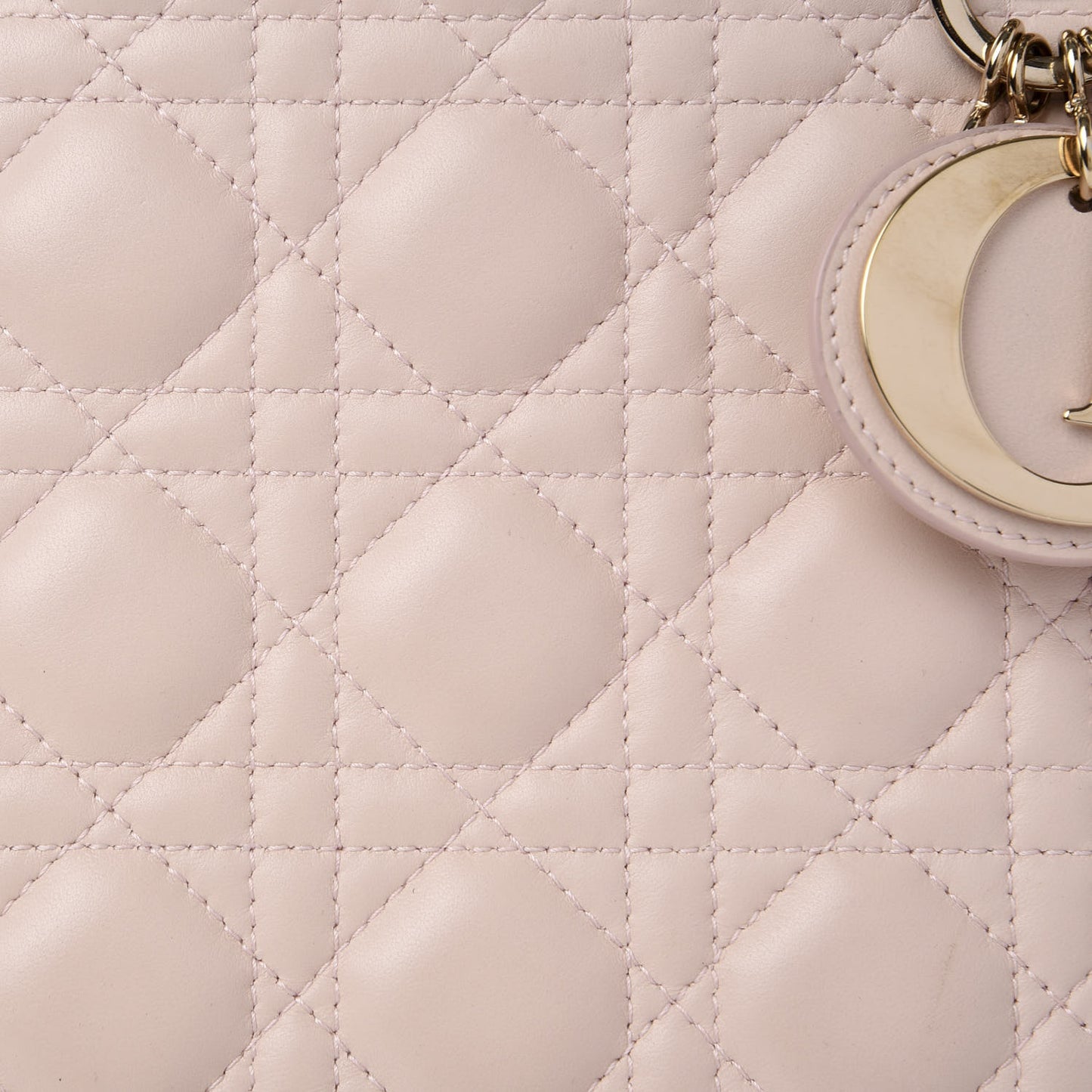 Lambskin Cannage Medium Lady Dior Light Pink