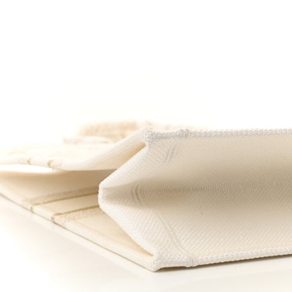 Christian Dior Canvas Embroidered Large Around The World Book Tote Gold 9 of 11