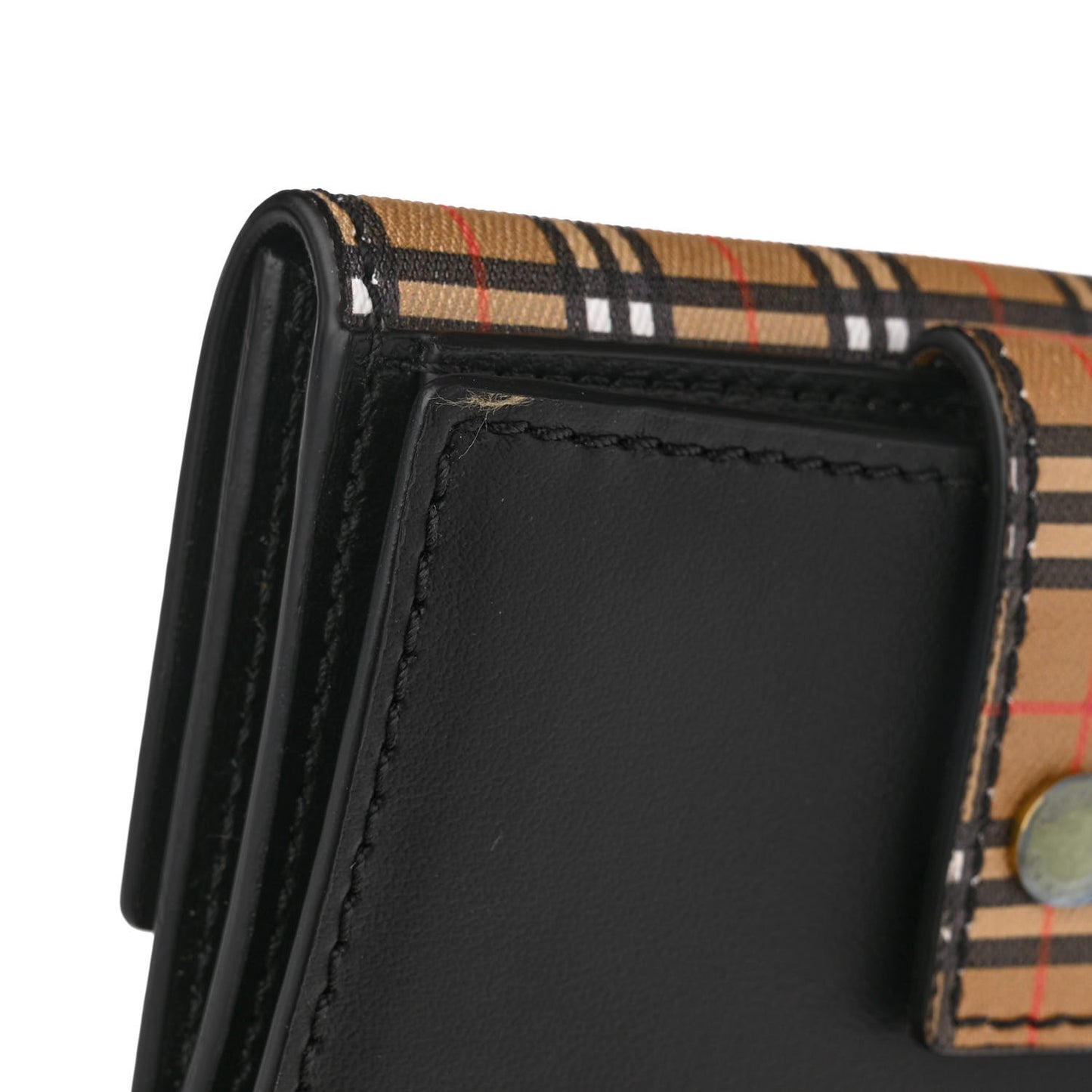 Mini Vintage Check Luna French Wallet Black
