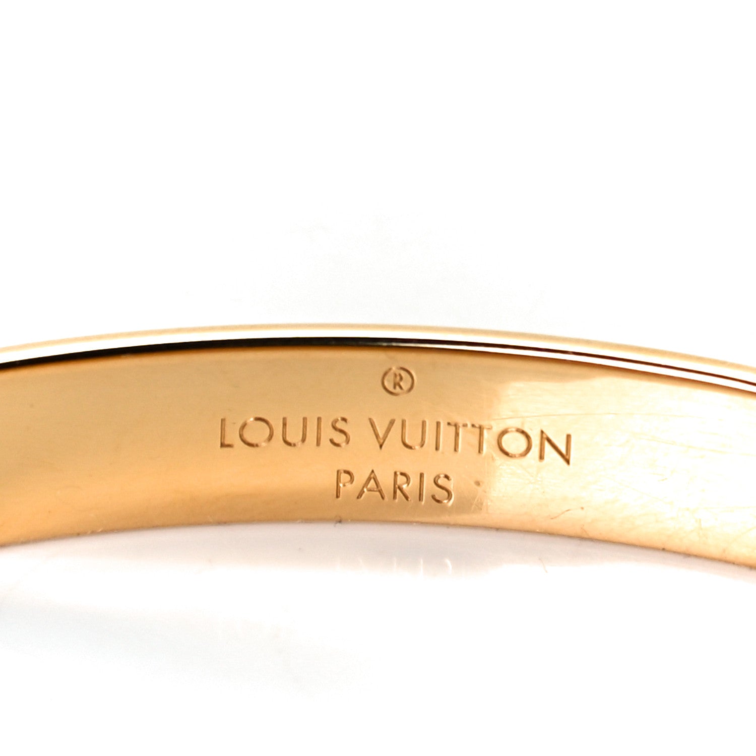 Louis Vuitton Brass Monogram Nanogram Cuff S Gold 3 of 4