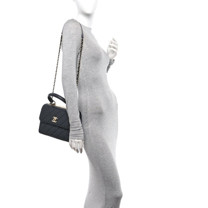 Chanel Lambskin Quilted Small Trendy CC Flap Dual Handle Bag Grey 2 of 11