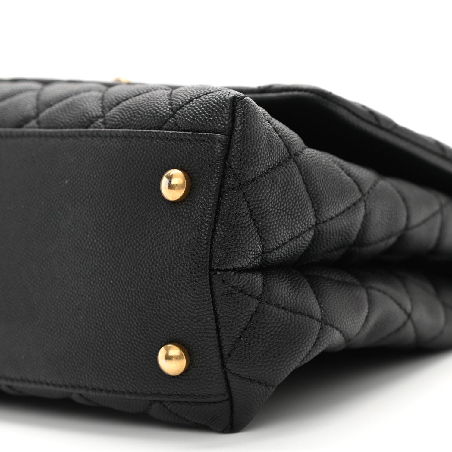 Chanel Caviar Lizard Embossed Quilted Small Coco Handle Flap Black 11 of 11