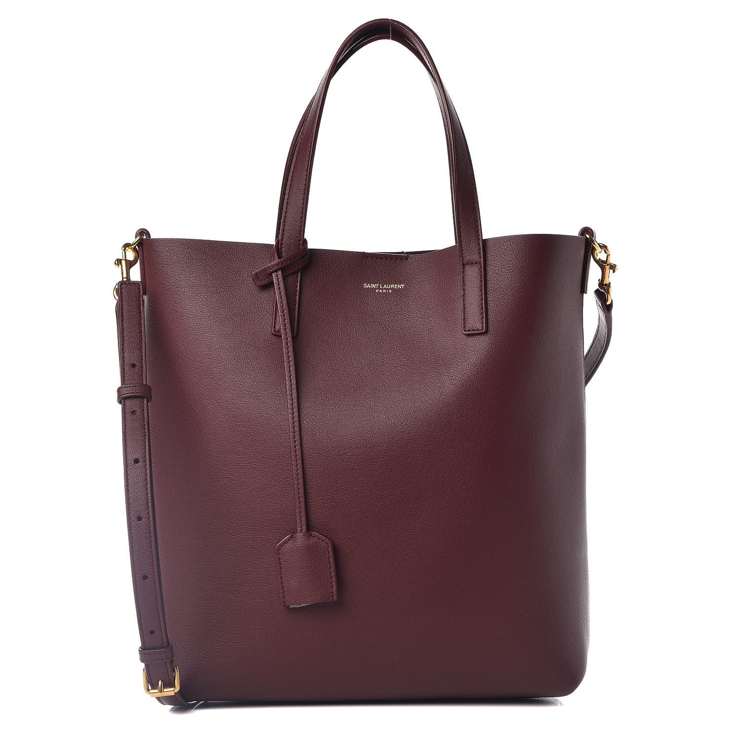 Saint Laurent Calfskin Toy Shopping Tote Dark Red 1 of 9