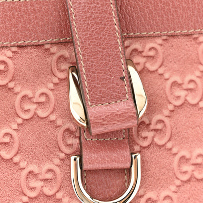 Gucci Suede Guccissima Medium Abbey Tote Pink 12 of 13