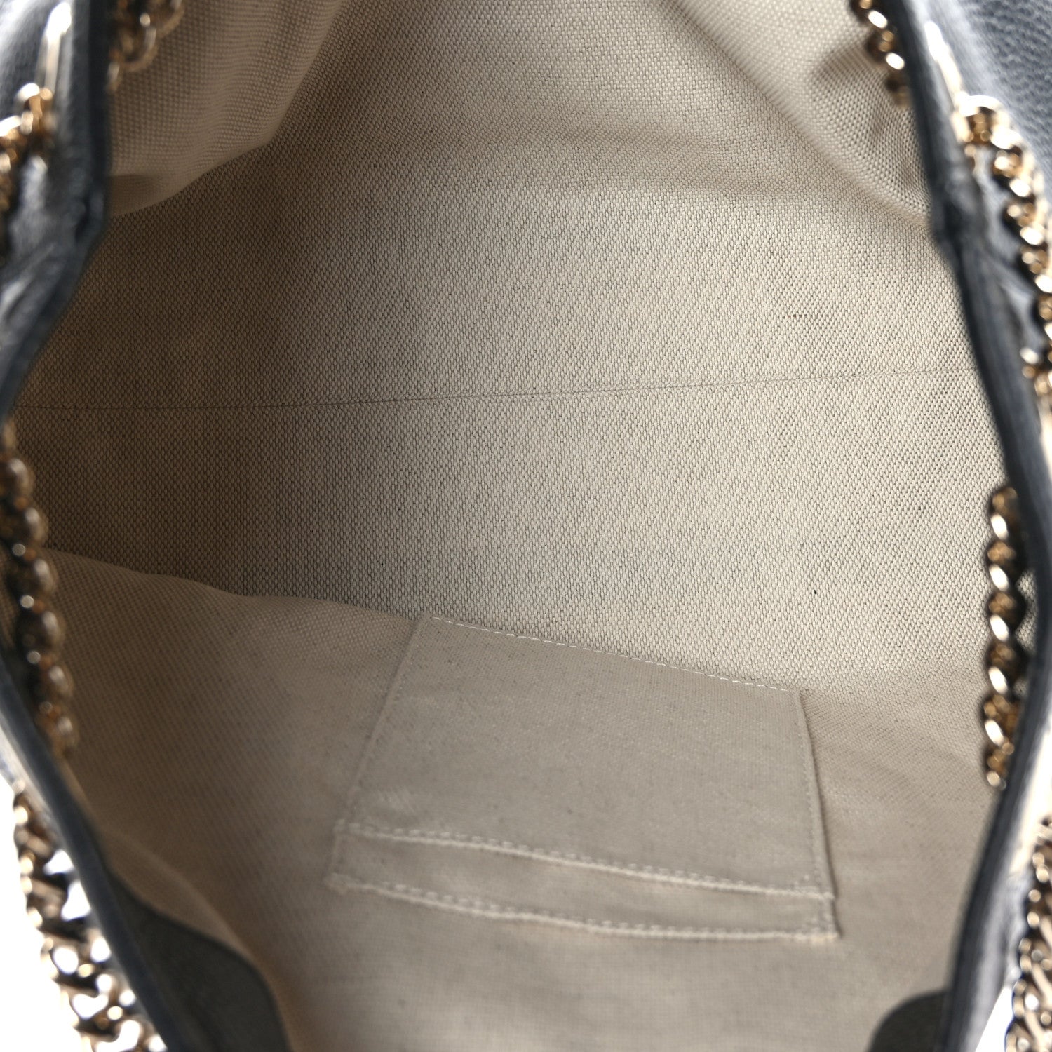Gucci Pebbled Calfskin Medium Soho Chain Shoulder Bag Black 5 of 10