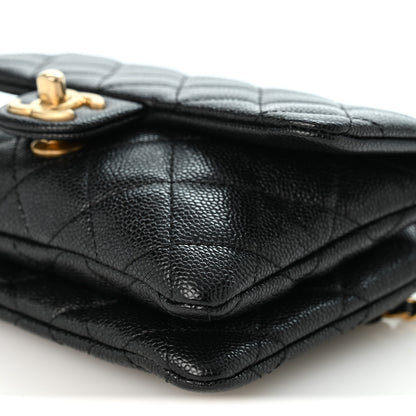 Chanel Shiny Caviar Pick Me Up Flap Belt Bag Black 10 of 10
