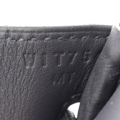 Hermes Toile Quadrille Swift Birkin 25 Caban Ecru Mauve Sylvestre Bleu Bill 7 of 11