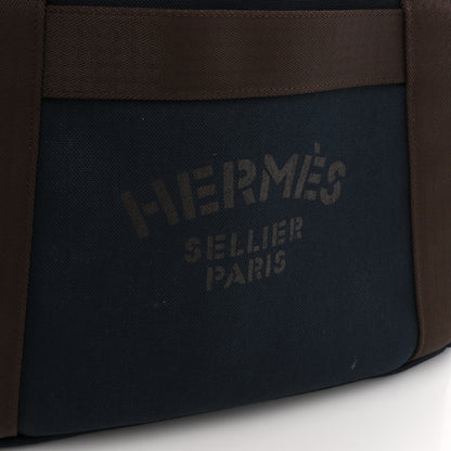 Hermes Toile Sac De Pansage Groom Bleu Navy Feu 15 of 15