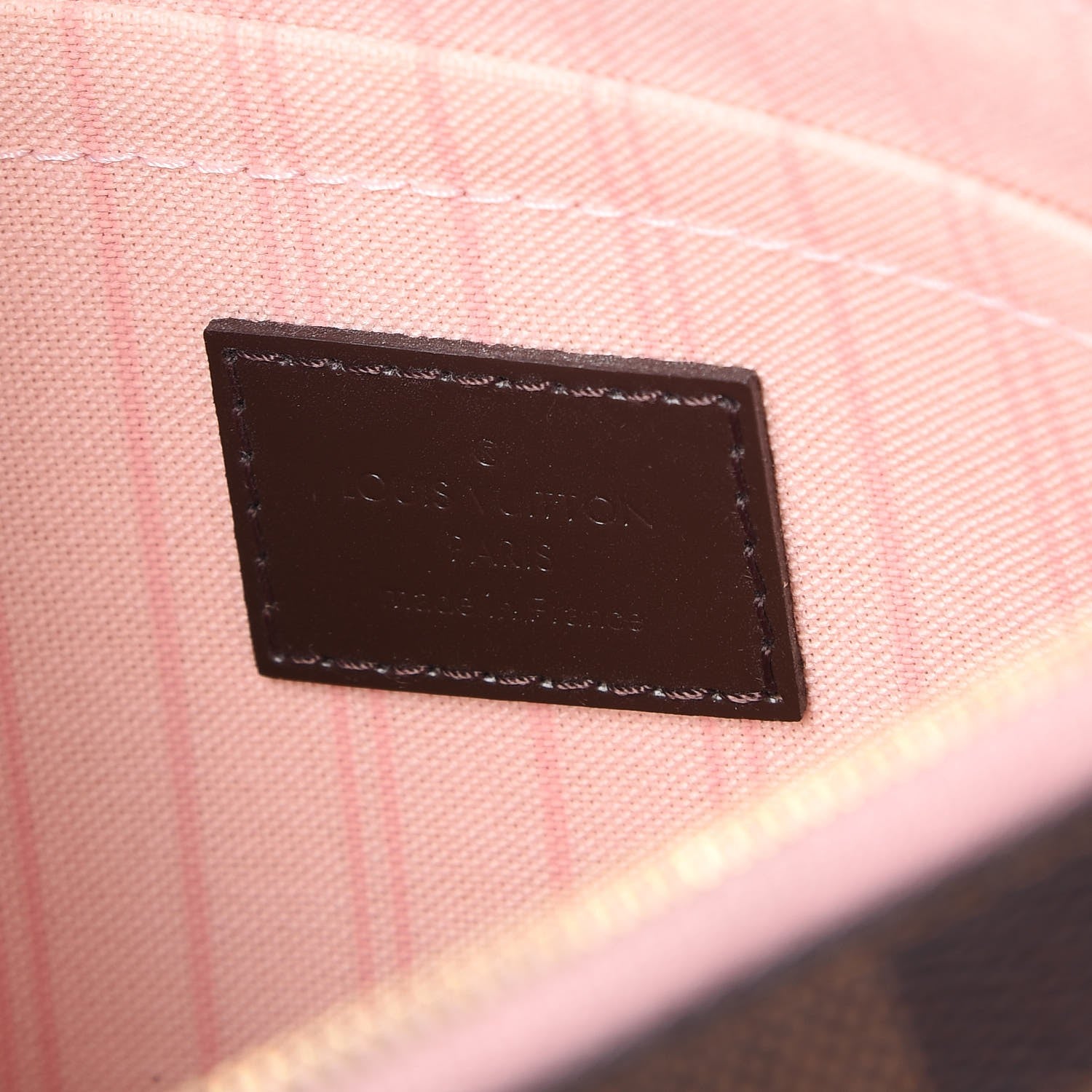 Louis Vuitton Damier Ebene Neverfull MM GM Pochette Rose Ballerine 5 of 7