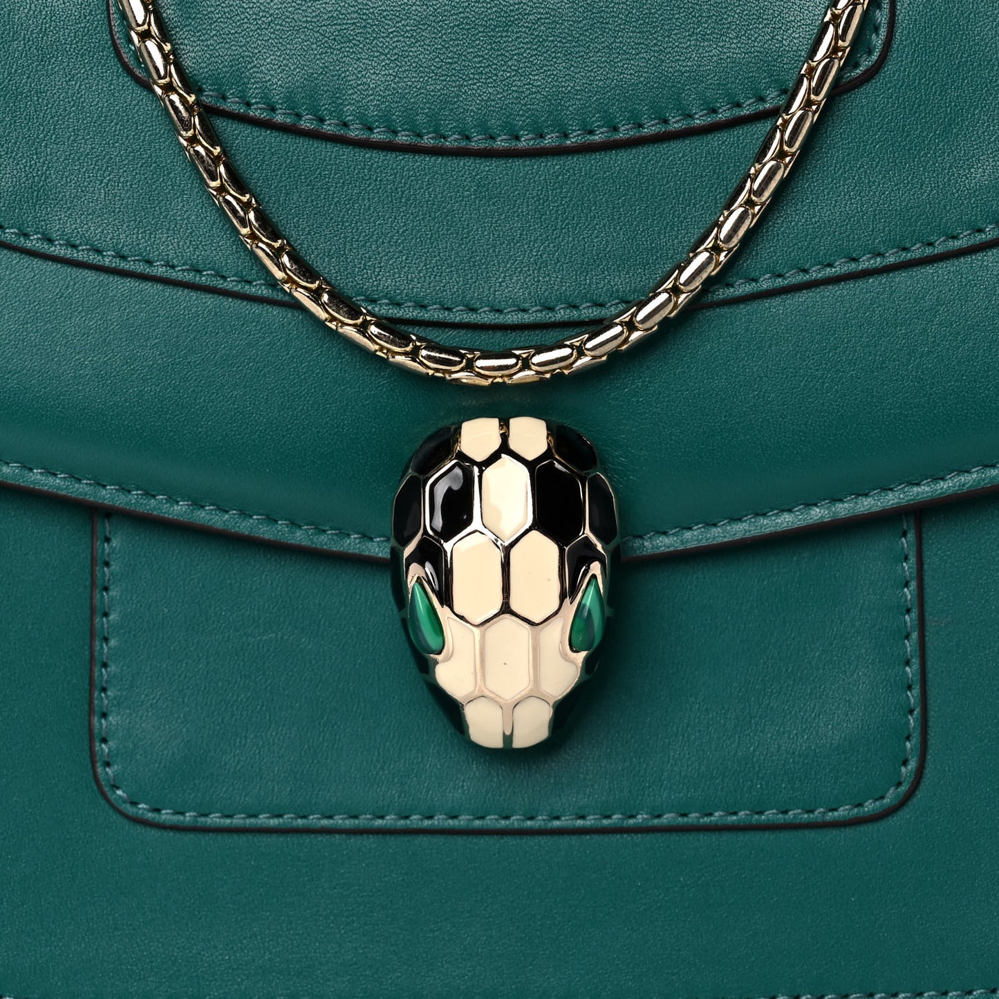 Calfskin Serpenti Forever Crossbody Bag Emerald Green