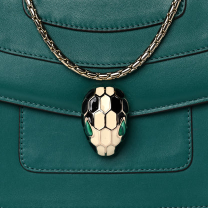 Bulgari Calfskin Serpenti Forever Crossbody Bag Emerald Green 8 of 12