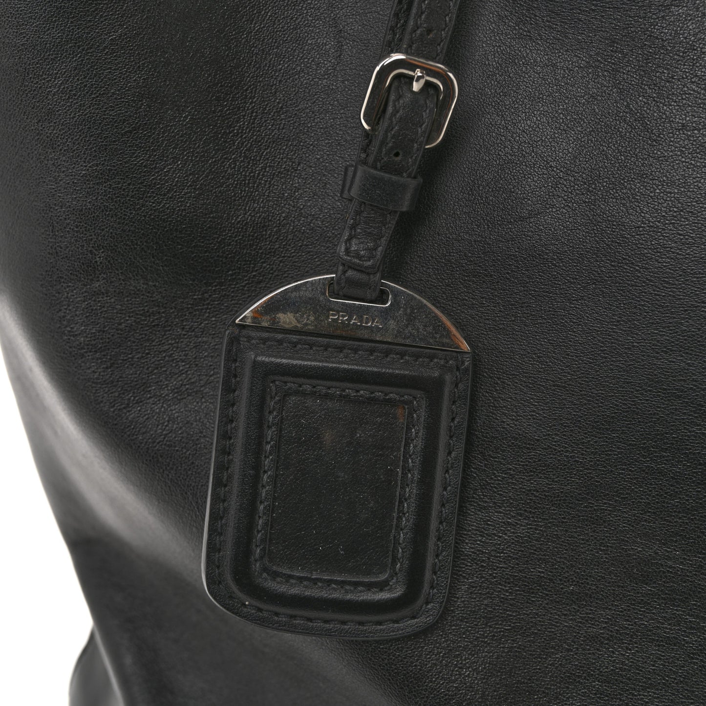Soft Calf Shopping Tote Black