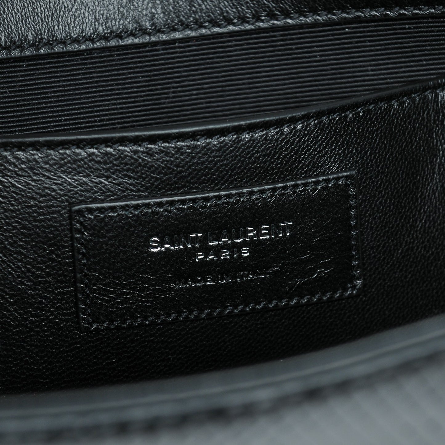 Python Calfskin Embossed Medium Classic Monogram Kate Satchel Black