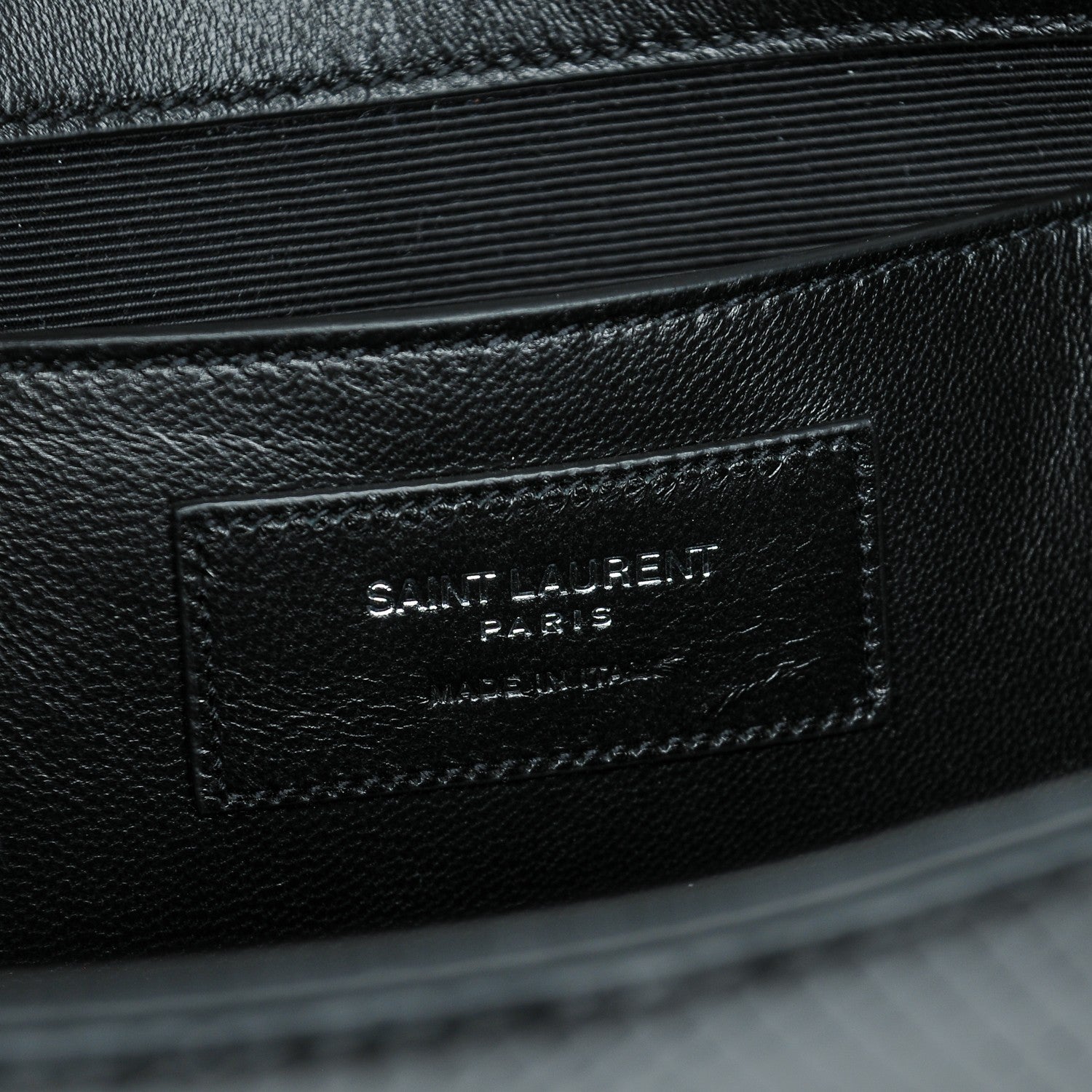 Saint Laurent Python Calfskin Embossed Medium Classic Monogram Kate Satchel Black 8 of 8