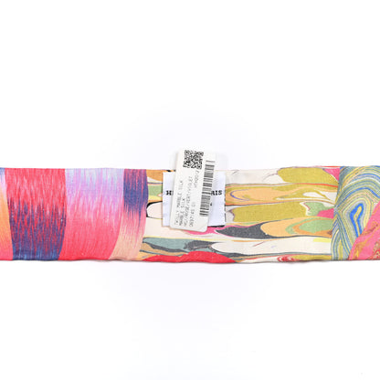 Hermes Silk Marble Silk Twilly Rose Vert Violet 2 of 3