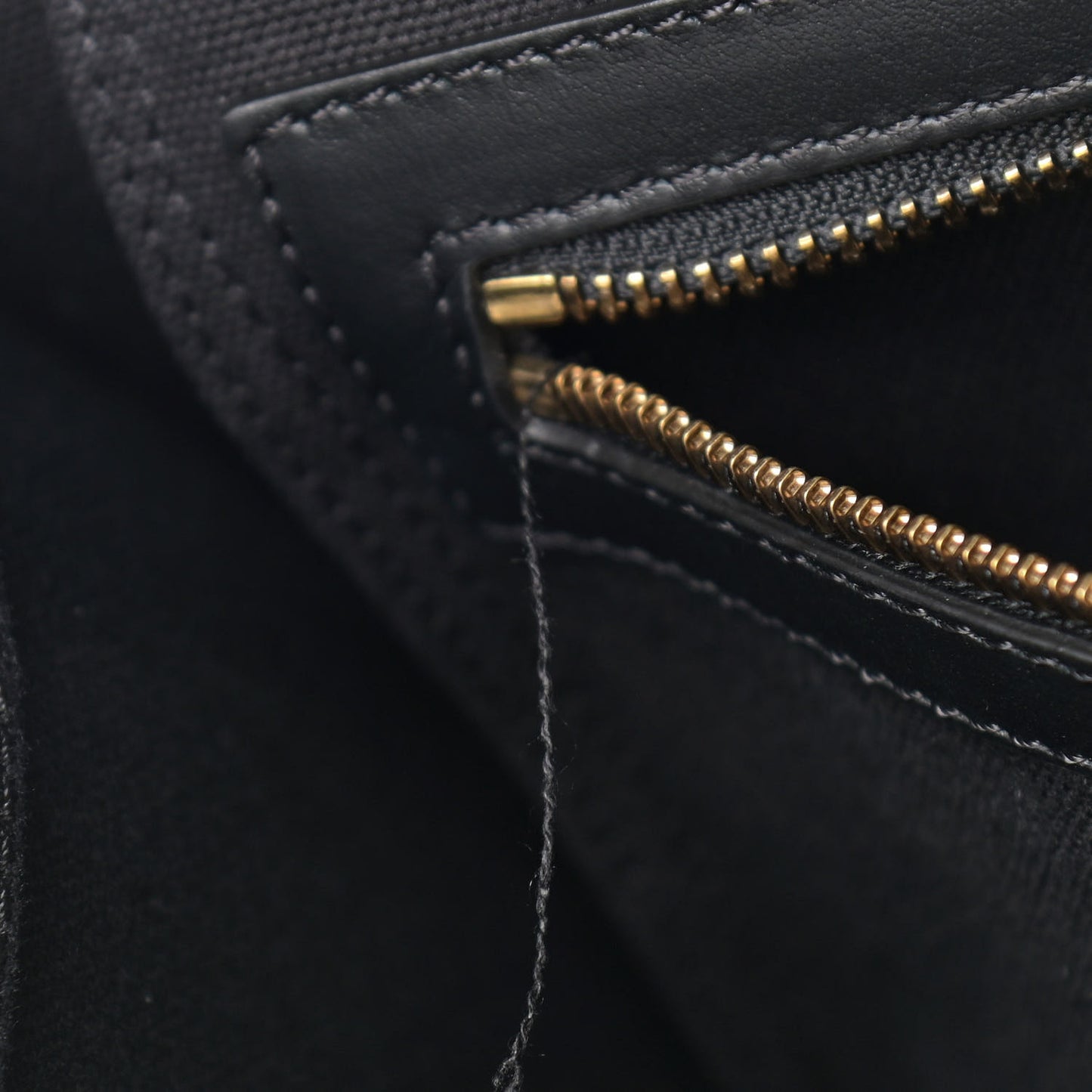 Canvas Suppler Calfskin Cabas GV Signature Tote Black