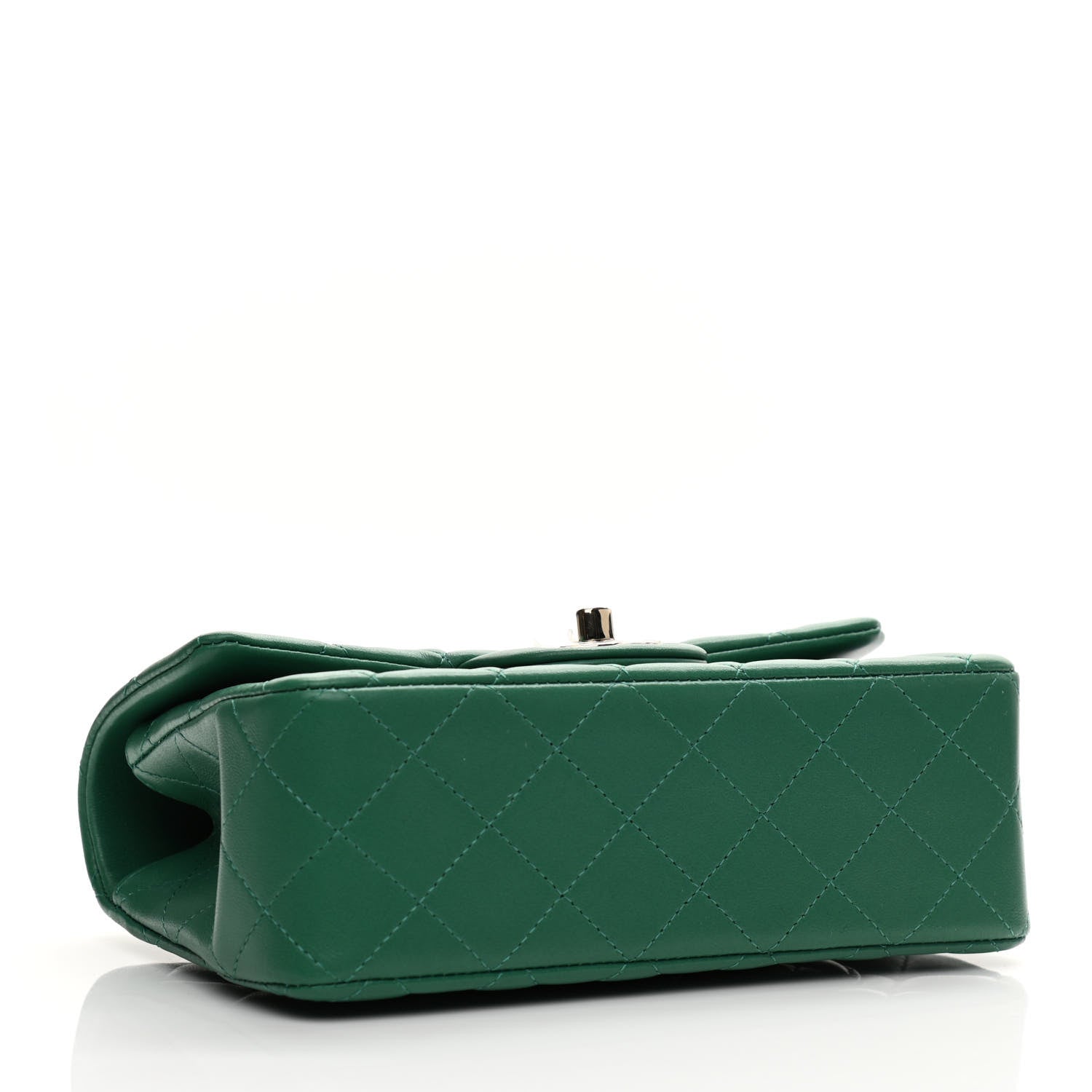 Chanel Lambskin Quilted Mini Top Handle Rectangular Flap Green 4 of 11