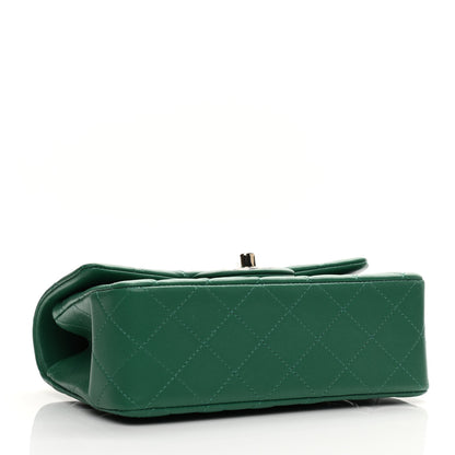 Chanel Lambskin Quilted Mini Top Handle Rectangular Flap Green 4 of 11
