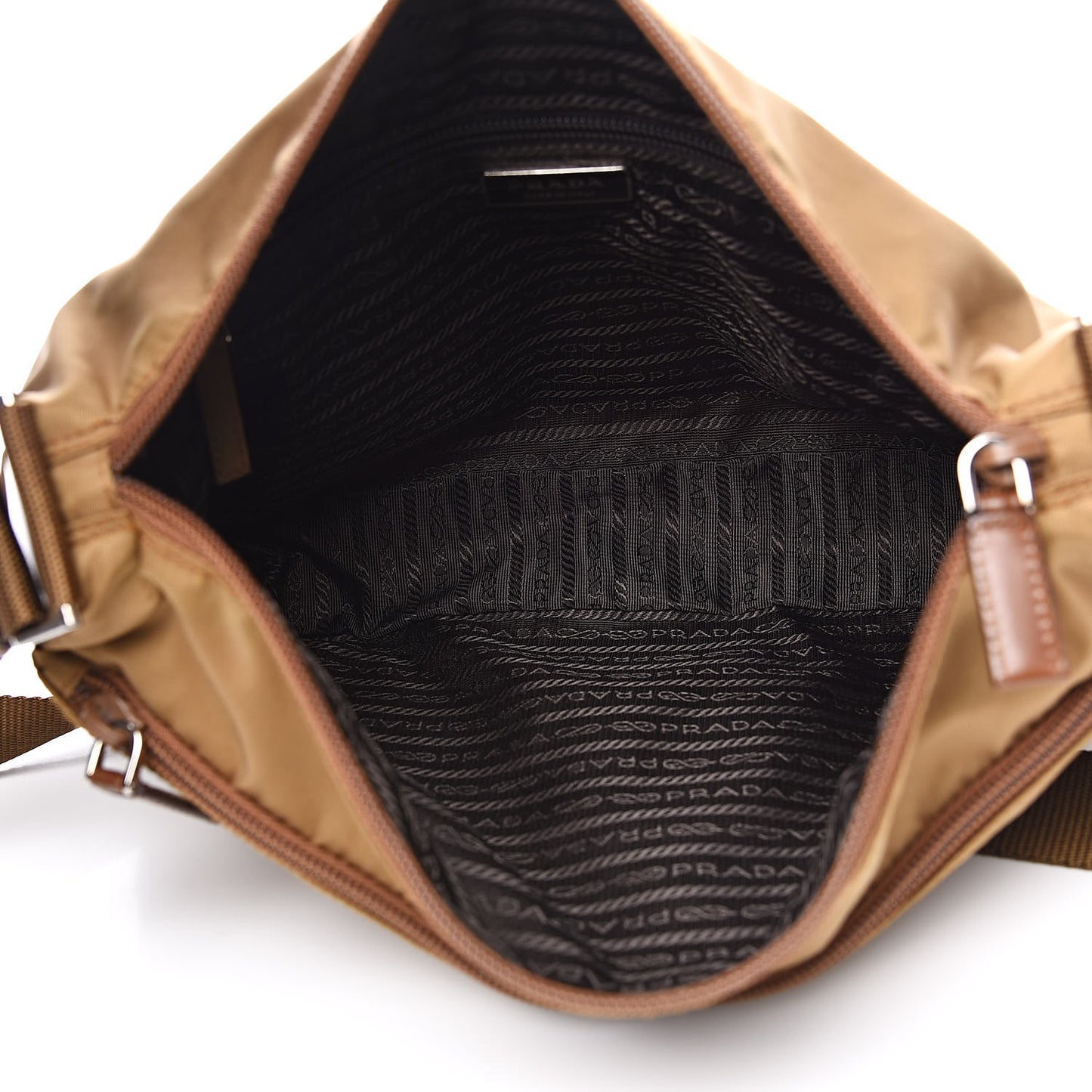 Nylon Vela Sport Flat Messenger Bag Tabacco