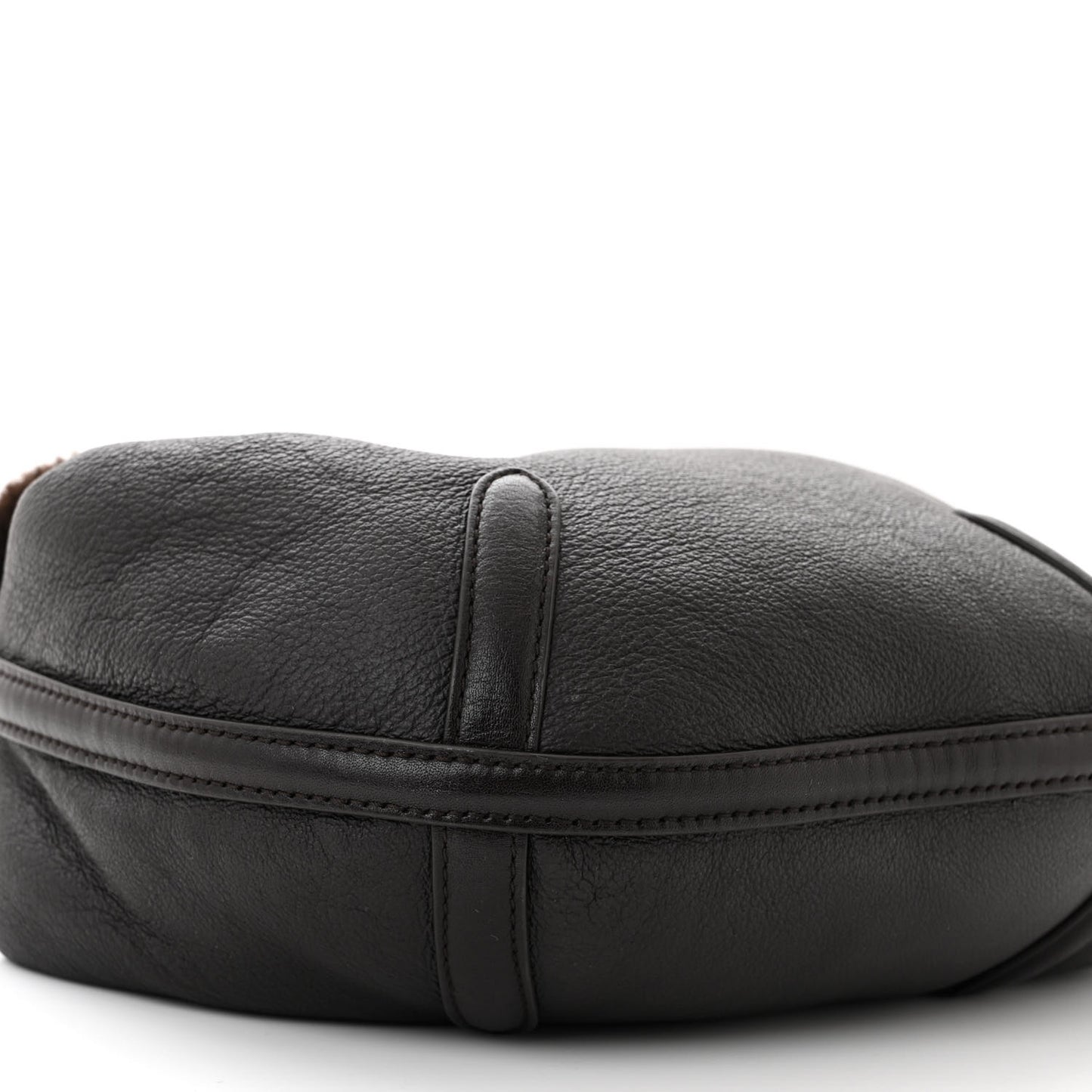 Calfskin Shearling Aviator Mini Jodie Dark Brown Fondant
